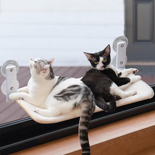 Mewoofun Foldable Cat Window Perch, Cat Window Hammock With Strong Suction Cups cover