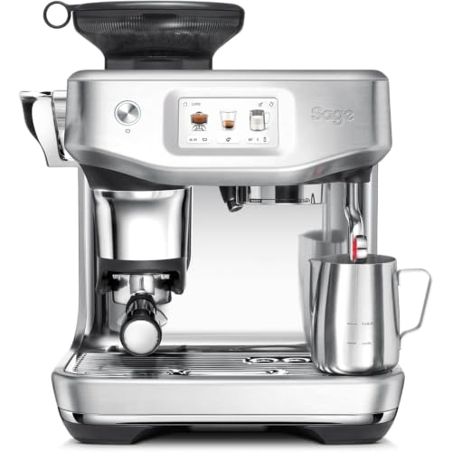 Sage - The Barista Touch Impress Bean-to-Cup Espresso Machine ThermoJet Heating Cold Brew Function TouchscreenBrushed Stainless Steel - UAE Version 2 Year Manufacturer Warranty Free Coffee from RAW