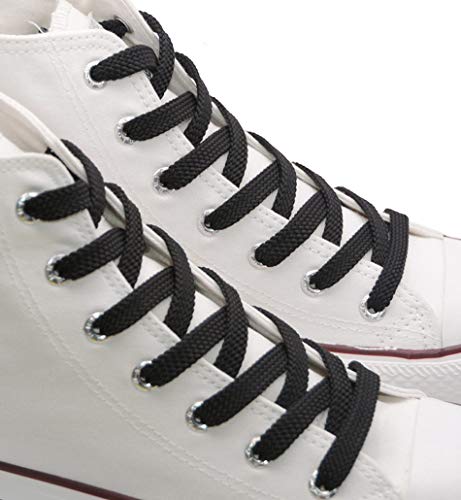 Image of VSUDO 2 Pairs Double Layer Flat Sneaker Shoe Lace, Flat Shoelace /Shoe String