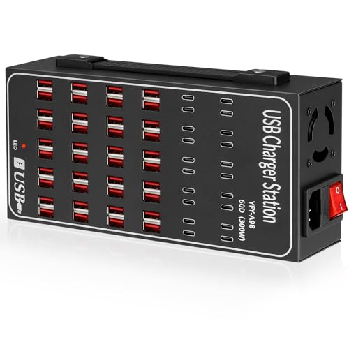 300W USB-C charging station with 60 ports