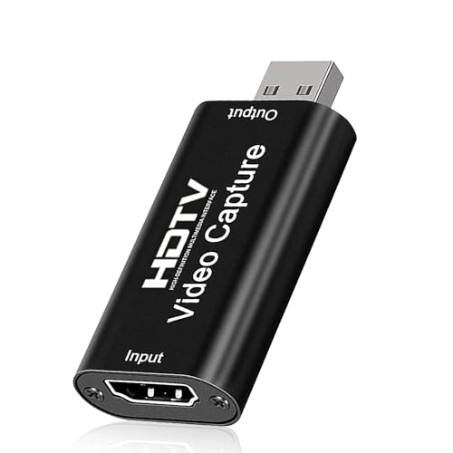 Adaptateur HDMI Cartes de Capture Audio Vidéo 1080p, 4K Adaptateur HDMI USB Carte pour l'édition vidéo Jeux Streaming Enseignement en Ligne