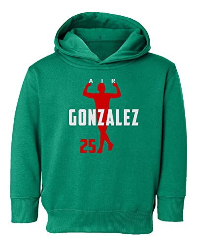 KING THREADS Mexico Football Air Gonzalez 2022 World Soccer Fans Toddler Hoodie Sweatshirt (Green, 2T)