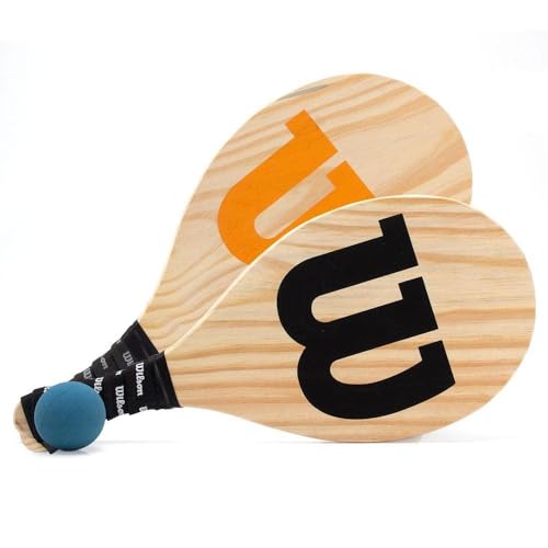 Kit de Frescobol Wilson Logo - Laranja e Preto