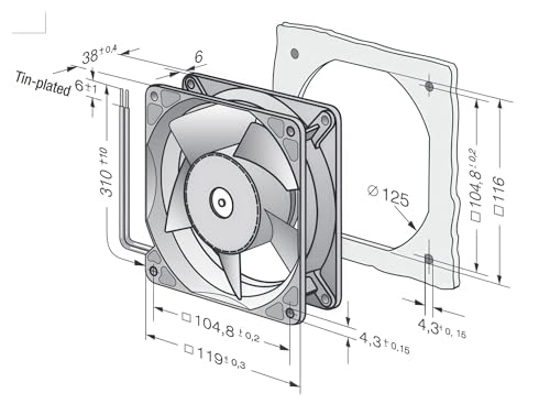 Ventilateur 4114N/2HH solution refroidissement armoire 24V DC