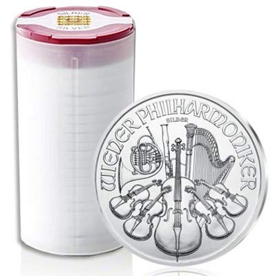 Preisvergleich Produktbild Silbermünze Wiener Philharmoniker 2021 in Originalverpackung, 1 Unze, 20 Stück, Differenzbesteuert nach § 25a UstG