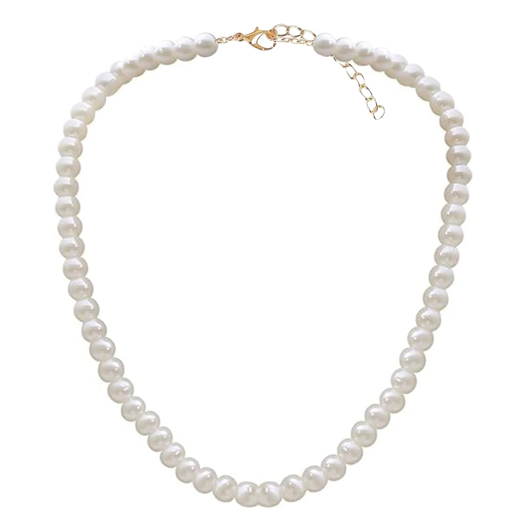 Sorellaz Womens White Imitation 8mm Pearl Necklace: SRFAJW/A091 (B0B5P6YS5S) Amazon Price History, Amazon Price Tracker