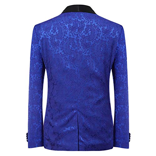 YFFUSHI Men's Elegant Jacquard 3 Piece Suit Shawl Lapel Slim Fit Tuxedo Set2