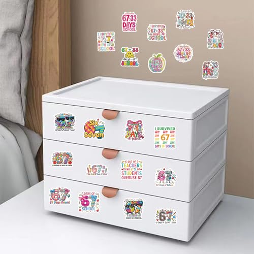 Image of 60PCS Six Seven Graduation Stickers, Funny 6 7 Meme Stickers for The Class of 2026 | Viral Graduation Gifts & Party Favors, Waterproof Vinyl Decals for Diploma, Cap & Cards