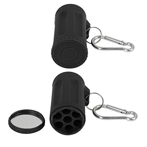 Image of X AUTOHAUX Portable Car Smokeless Windproof Ashtray with Keychain Lid Black