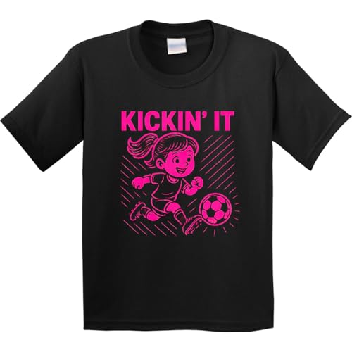inktastic Kickin' It Soccer Enthusiast Youth T-Shirt