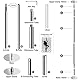 Leogreen 1 Pole Dance Stange, Silber, L
