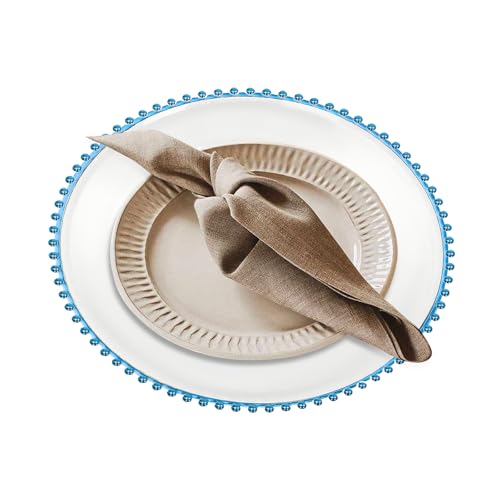 Platos Decorativos Redondos Azules 25 Piezas 32 cm miniatura 1