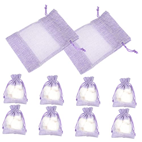 IMIKEYA 10 bolsas de sachet vacías de lavanda con cordón miniatura 1