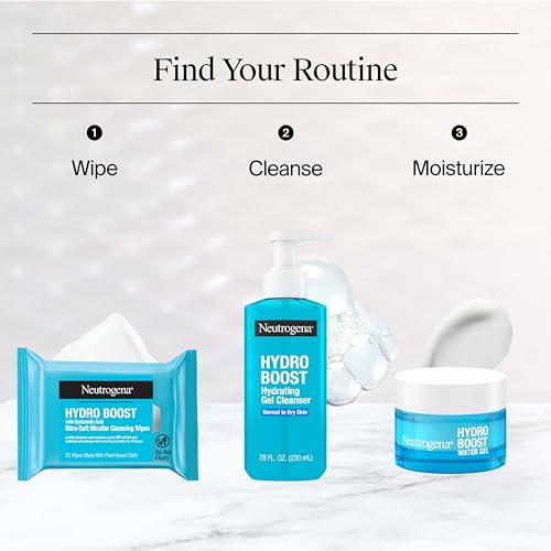 Image of Neutrogena Hydro Boost Hydrating Face Wash & Makeup Remover, Gentle Facial Cleanser Gel with Hyaluronic Acid, Locks Moisture for Soft Supple Skin, Hypoallergenic, Oil-Free, Soap-Free, 7.8 fl oz