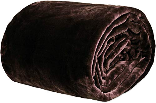 VAS COLLECTIONS 3000 TC Super Soft and Warm Light Weight Single Bed Mink Blankets for Heavy Winter (Coffee & Brown, 60X90 inches)