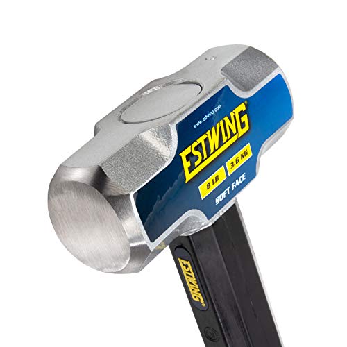 Image of Estwing 8 lb Soft Face Sledge Hammer - 36 inch Indestructible Handle, Shock-Absorbing Grip, Overstrike Resistant
