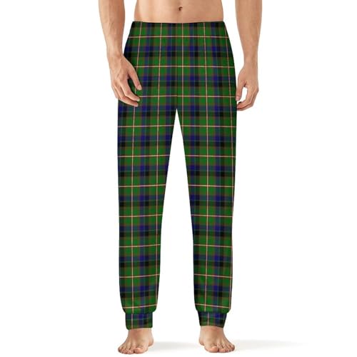 Dyale Clan Reid Tartan Comfortable Soft Men's Long And Fashionable Sleeping Pants for Home Use M