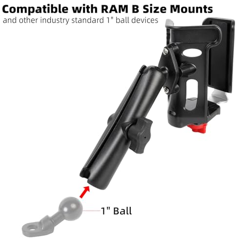 Portavasos universal con brazo doble de 5.91" y bola de 1" miniatura 2