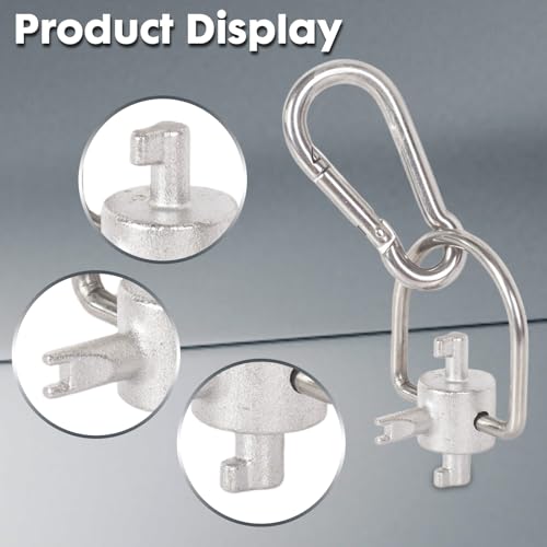 Image of HVAC Key Tool for 410A and R22 Refrigerants, HVAC Tools Locking Cap Key for Refrigerant Safety Caps, Tamper Resistant Multi Key Tool for Air Refrigeration Equipment Repair