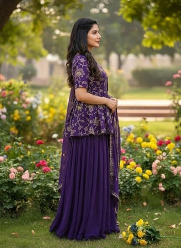 Image of Xomantic Fashion Womens Short Kurta With Anarkali Plazzo With Dupatta Set