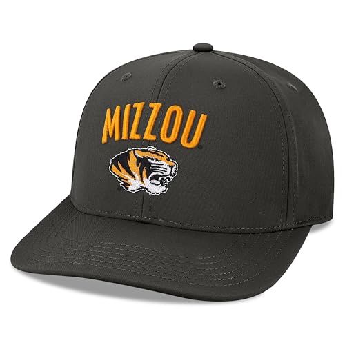 Legacy NCAA Officially Licensed Baseball Hat, Missouri Tigers, Lightweight Cap for Men & Women, Back Nine Adjustable (B9A), Black, One Size Fits Most, Adjustable Closure