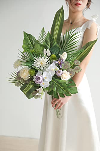 Serra Flora Artificial Greenery Spray Box Set(Pack Of 53Pcs) With 6 Kinds Of Golden Green Filler For Wedding Bouquet Table Centerpieces And Floral Arrangement (Palm Leaves) #TOP4