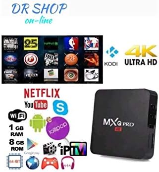 TV BOX ANDROID MXQ PRO 4K SMART IPTV OR7 PENTACORE 64 BIT WIFI 2+16GB MINI PC
