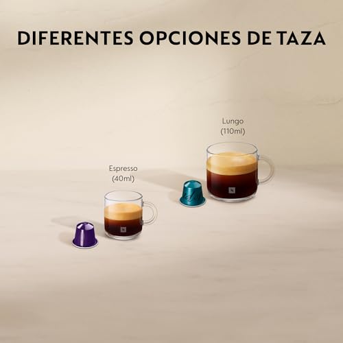 Nespresso Krups Essenza Mini XN1101PR5 - Cafetera Monodosis de Cápsulas Nespresso, Compacta, 19 Bares, Apagado Automático, Color Blanco