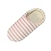 Pantofole da donna in cotone a righe, morbide scarpe da casa in...