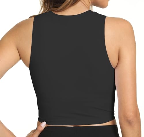 Women's Sports Bras Removable Padded Yoga Athletic Tank Tops Sleeveless Fitness Workout Crop Tops4