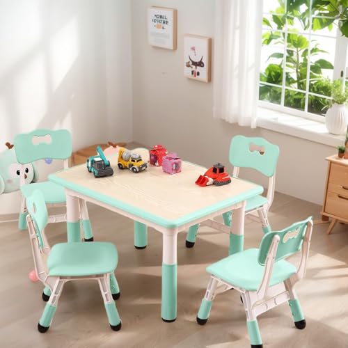 Modern Kids Table and 4 Chair Set,31.5