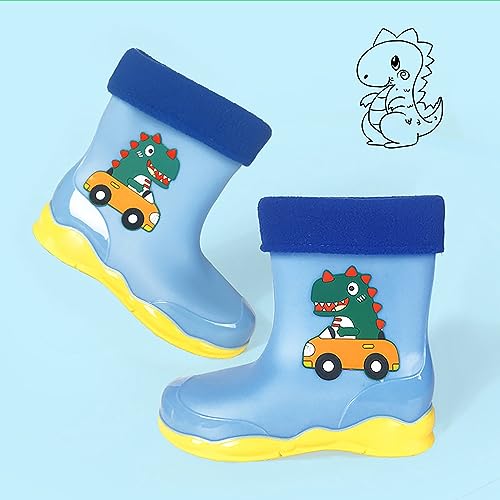 Little/big Kids Boys And Girls Rain Boots Dinosaur Kids Water Shoes Outdoor Anti Slip Dinosaur Tropical Hiking Boots2