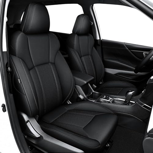 Image of IKABEVEM for Subaru Outback 2020-2025 Custom Fit Seat Covers Full Set Black | Pet-friendly, spill-resistant surface, soft padded comfort, Breathable, Waterproof, durable construction, upgrade seat Covers