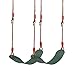 REDCAMP 2-Pack Swing Set Accessories for Kids and Adults, Heavy Duty Outdoor Swing Seat Replacement with Adjustable Long Ropes, Green