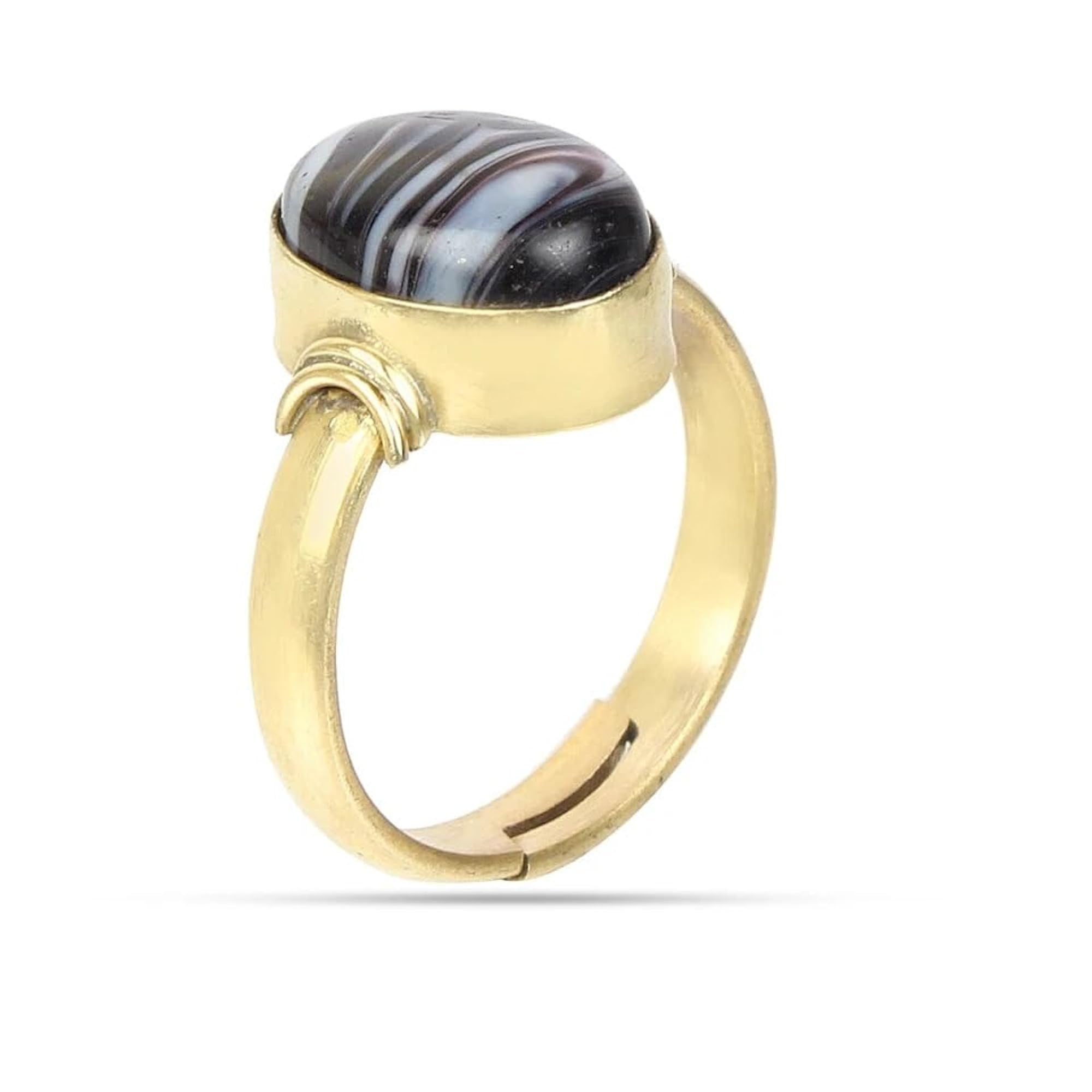 Men's 10.25 Ratti Sulemani Hakik Agate Ring with Lab Certificate