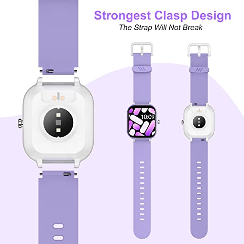 HENGTO-Fitness-Tracker-for-Kids-IP68-Waterproof-Activity-Tracker-Pedometer-Heart-Rate-Monitor-19-Sports-Modes-Great-Gift-for-Kids-Purple