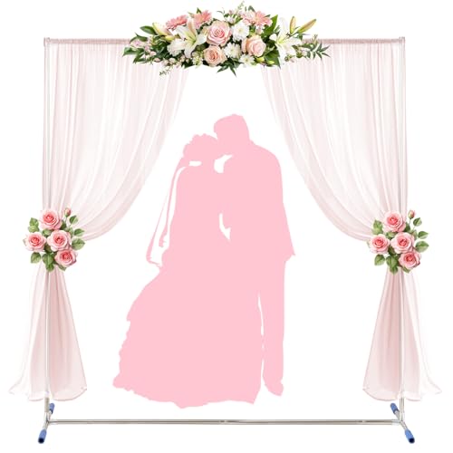 Wedding Arch,7 x 4 FT Metal Arch Backdrop Stand with