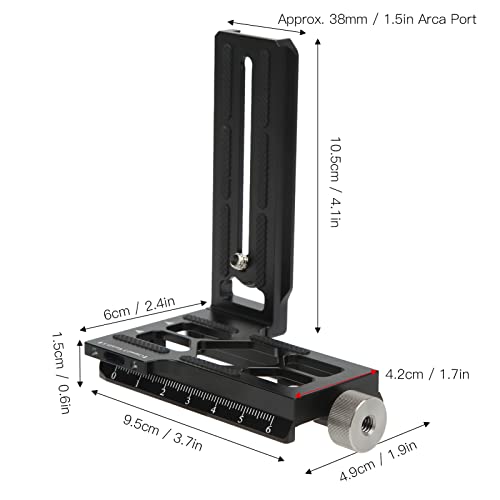 L Bracket Camera,Vertical Horizontal Switching Tripod Quick Release Plate with 1/4in Screw Hole Arca Port for Zhiyun Weebill S for Crane 2/3 Stabilizer - Image 3