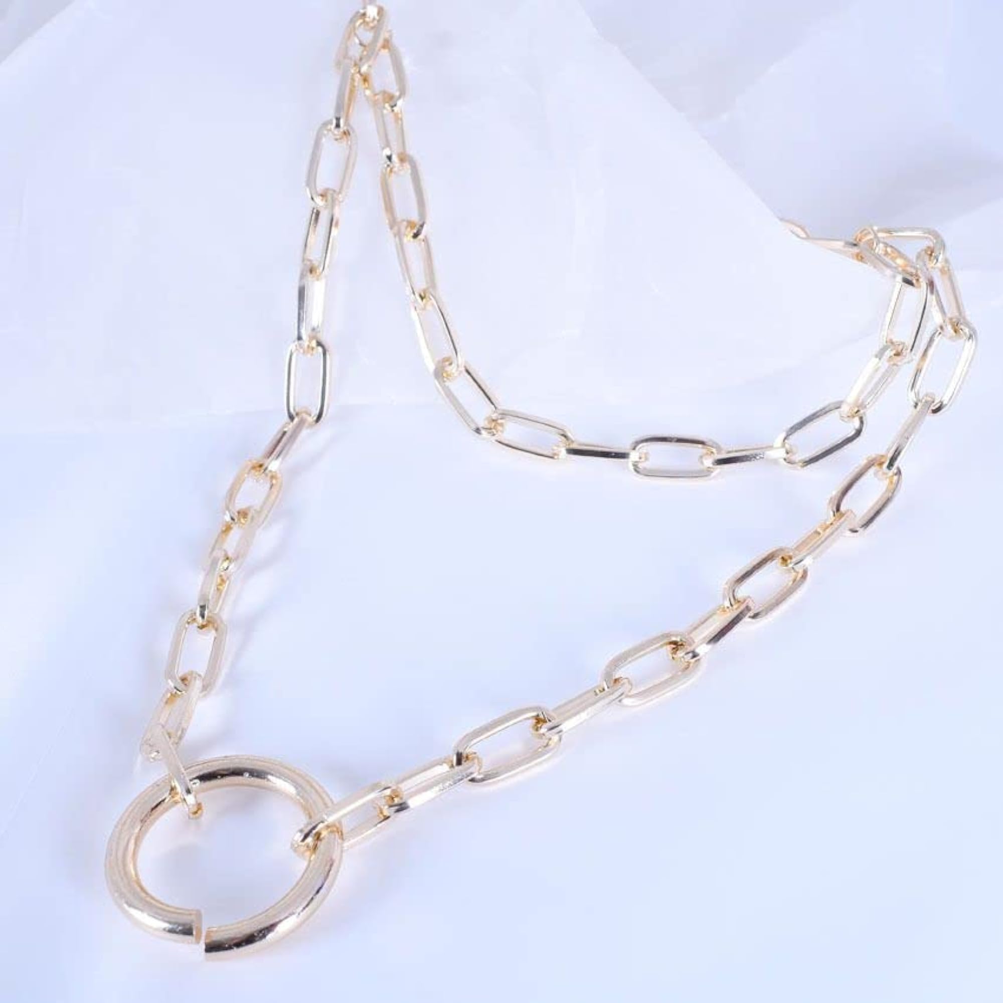 Gold & Silver Paper Clip and Sun Necklace Combo for Women