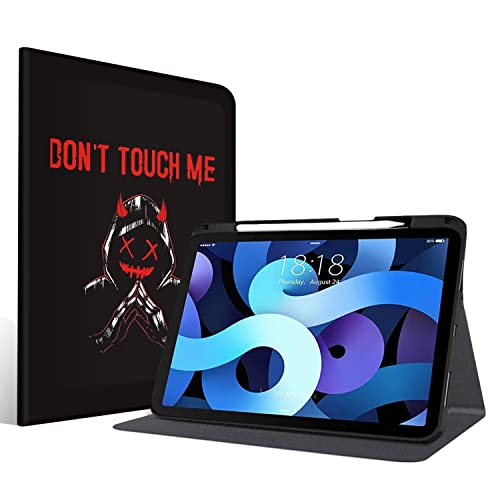 iPad Air 第5世代 ケース 2022 iPad Air 第4世代 ケース Don't Touch Me クールブラックカバー おしゃれ ビッグアングリーアイズ キュートな漫画 可愛い 人気オシャレ かわいい 韓国 2020 iPad 10.9インチ ipad air ケース(第5世代/第4世代)手帳型 オートスリープ/ウェイク機能対応 ペン収納 薄型 軽量 傷防止 カバー 二つ折りスタンド Apple Pencil ペンシル おしゃれ かわいい Case ipad air 5 ケース ipad air 4 ケース