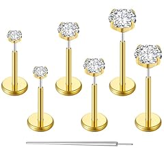 Gold 20G Bar-6/7/8mm&CZ-2/3/4mm