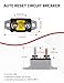 RED WOLF 20Amp Automatic Reset Circuit Breaker with Cover, DC 12V-24V Nylon Insulated & Anti-Rust Stud Type for Automotive Truck Camper RVs Solar Battery Chargers 1pcs
