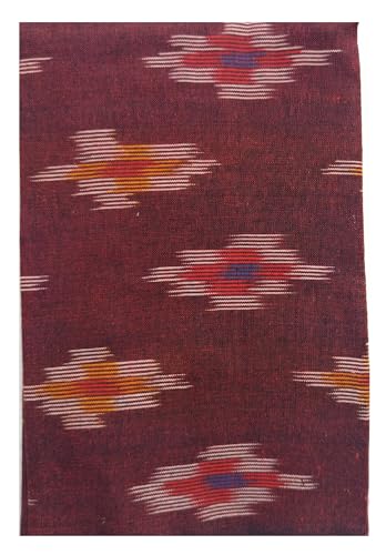 Image of Cotton Pochampally ikat unstitched blouse, Kurthi, long frock fabric material for women (1 meter, 2 meters & 3 meters)
