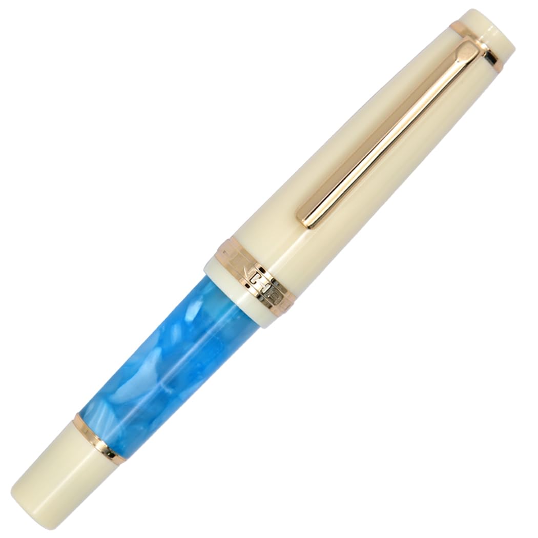 Ranvi Jinhao 82 Mini Acrylic Fountain Pen,Iridium Fine Nib,Short Paragraph Pocket Travel Pen with Ink Converter-Blue — image 1
