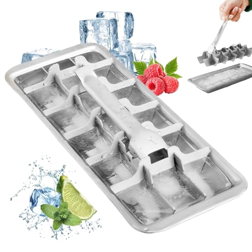 Bandeja para cubitos de hielo de acero inoxidable con 18 ranuras y asa miniatura 3