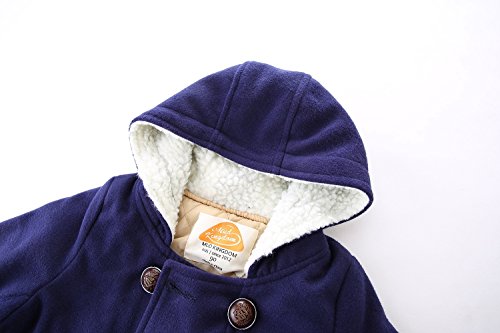 Mud Kingdom Boys Dress Coats with Hood Faux Wool Overcoat3