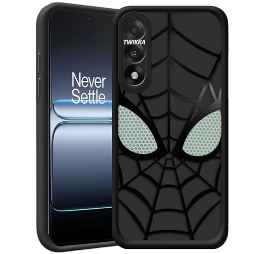 Image of Stylish Spider Back Case Cover Compatible for OnePlus Nord 5 5G | Spidey Face Mask Case | Soft Silicone | Camera & Full Body Protection | Shock Proof | (Black)
