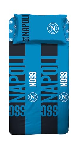 hermet SSC Napoli Parure de lit Simple en Coton, 100% Coton, Drap Housse + Drap Housse + taie d'oreiller, Produit Officiel hermet SSC Napoli Parure de lit Simple en Coton, 100% Coton, Drap Housse + Drap Housse + taie d'oreiller, Produit Officiel