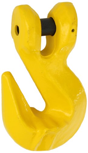 Indusco 47400196 Grade 80 Drop Forged Alloy Steel Clevis Grab Hook with Cradle, Painted Finish, 5/8" Trade, 18100 lbs Working Load Limit