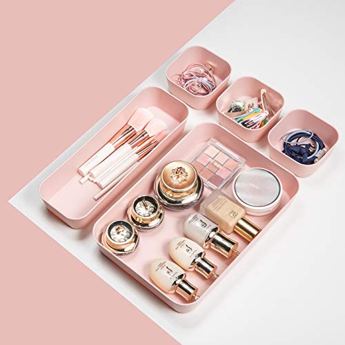 12 Pink Plastic Drawer Organizers for Makeup & Home Storage - Image 4